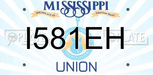 I581EH Mississippi License Plate