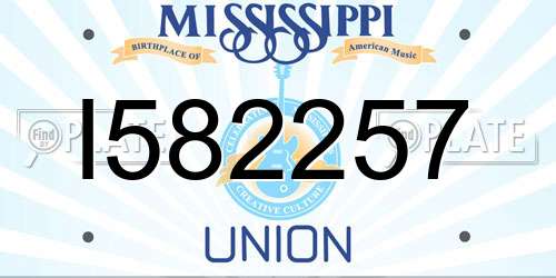 I582257 Mississippi License Plate