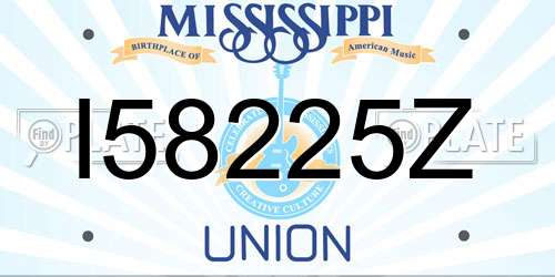 I58225Z Mississippi License Plate