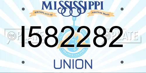 I582282 Mississippi License Plate
