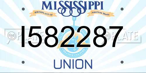 I582287 Mississippi License Plate