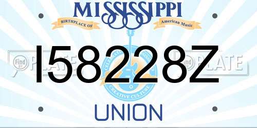 I58228Z Mississippi License Plate
