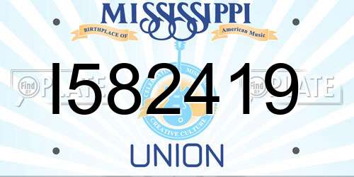 I582419 Mississippi License Plate