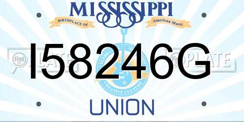I58246G Mississippi License Plate