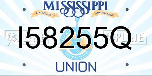 I58255Q Mississippi License Plate