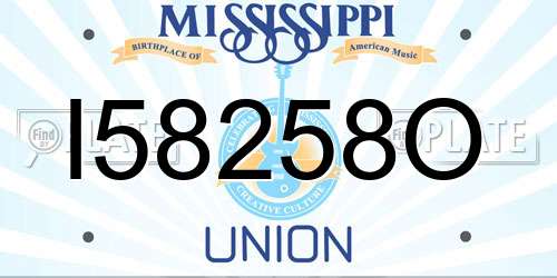 I58258O Mississippi License Plate