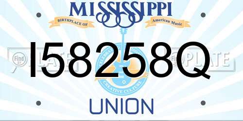 I58258Q Mississippi License Plate