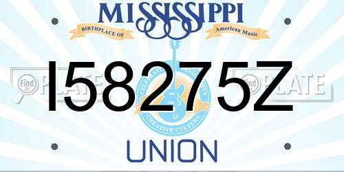 I58275Z Mississippi License Plate