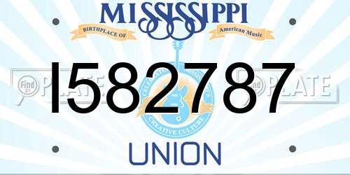 I582787 Mississippi License Plate
