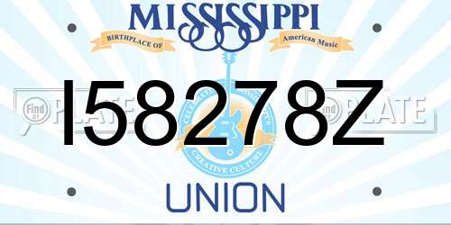 I58278Z Mississippi License Plate