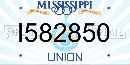 I582850 Mississippi License Plate