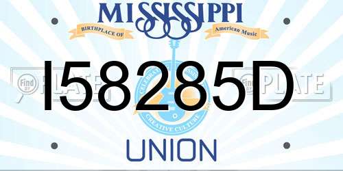 I58285D Mississippi License Plate