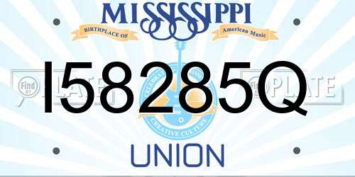 I58285Q Mississippi License Plate