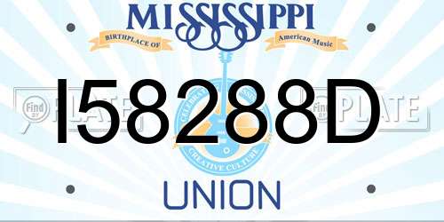 I58288D Mississippi License Plate