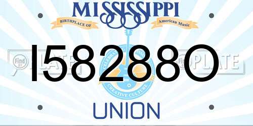 I58288O Mississippi License Plate