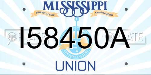 I58450A Mississippi License Plate