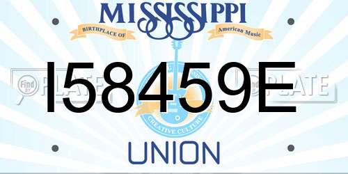 I58459E Mississippi License Plate
