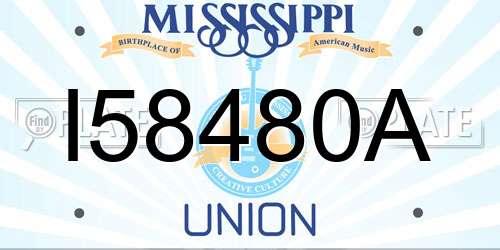 I58480A Mississippi License Plate