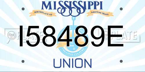 I58489E Mississippi License Plate