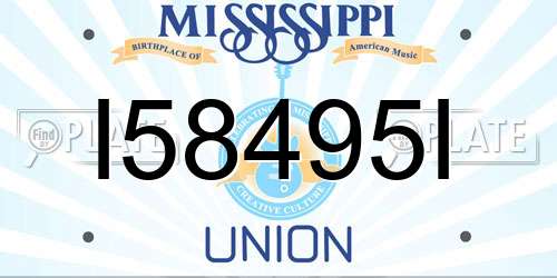 I58495I Mississippi License Plate