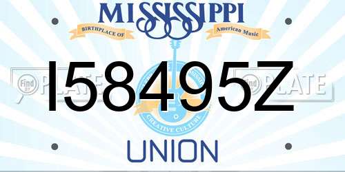 I58495Z Mississippi License Plate