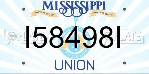 I58498I Mississippi License Plate