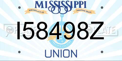 I58498Z Mississippi License Plate