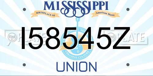 I58545Z Mississippi License Plate