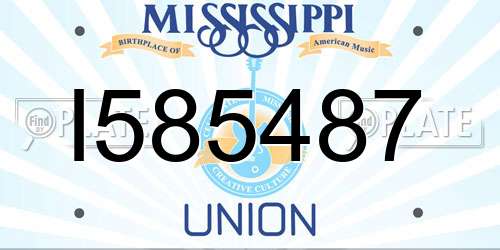 I585487 Mississippi License Plate