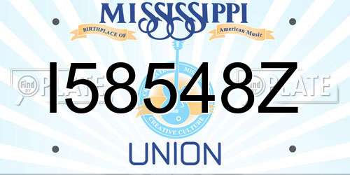 I58548Z Mississippi License Plate