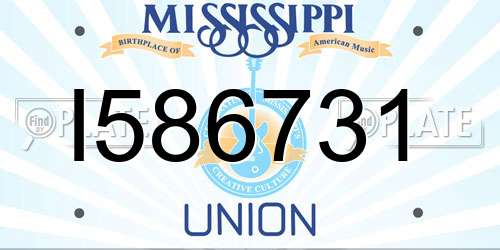 I586731 Mississippi License Plate