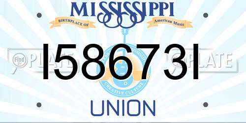 I58673I Mississippi License Plate