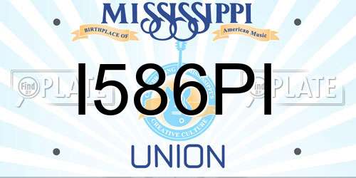 I586PI Mississippi License Plate