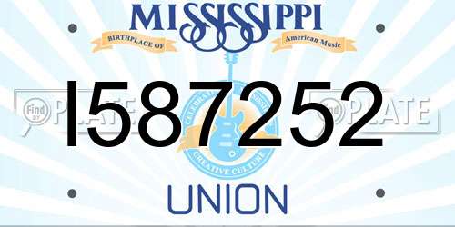 I587252 Mississippi License Plate