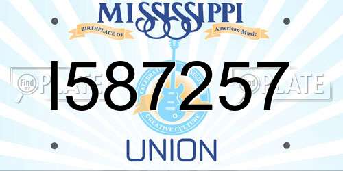 I587257 Mississippi License Plate
