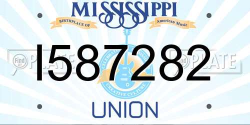I587282 Mississippi License Plate