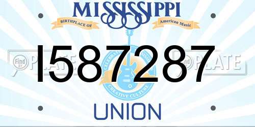 I587287 Mississippi License Plate