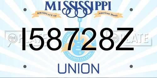 I58728Z Mississippi License Plate