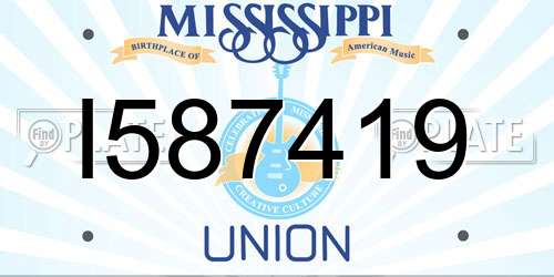 I587419 Mississippi License Plate