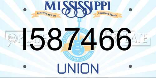 I587466 Mississippi License Plate