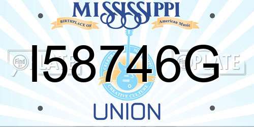 I58746G Mississippi License Plate