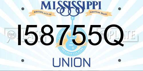 I58755Q Mississippi License Plate