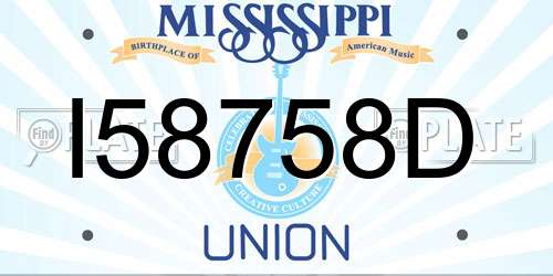 I58758D Mississippi License Plate
