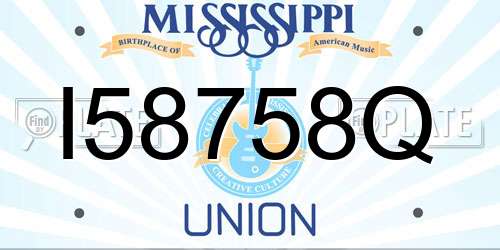 I58758Q Mississippi License Plate