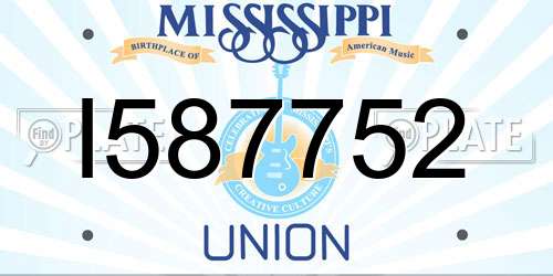 I587752 Mississippi License Plate