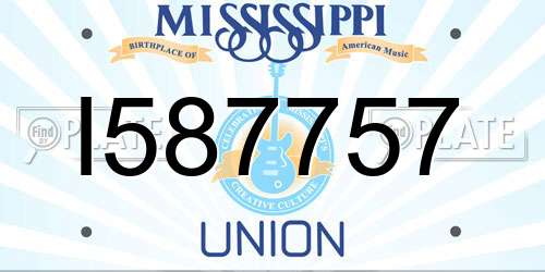 I587757 Mississippi License Plate
