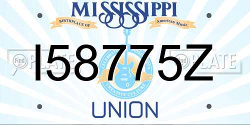 I58775Z Mississippi License Plate