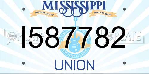 I587782 Mississippi License Plate