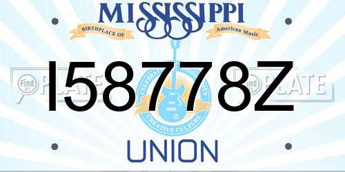 I58778Z Mississippi License Plate