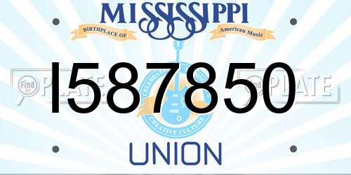 I587850 Mississippi License Plate
